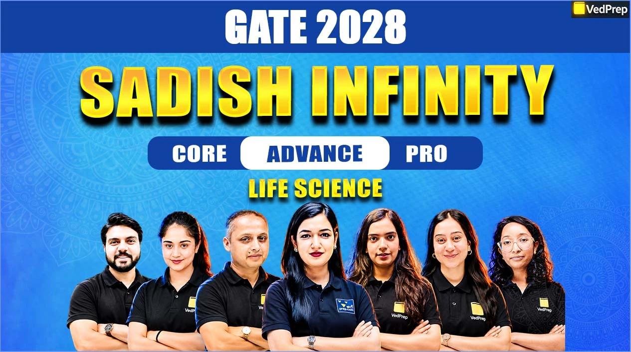 Sadish Infinity GATE Life Sciences 2028: 2 Year Online Learning Foundation Course