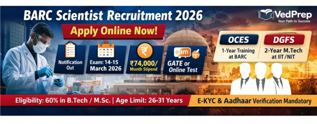 BARC Scientist Recruitment 2026
