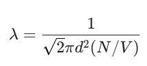 Derivation of Mean Free Path