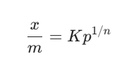 Freundlich adsorption isotherm