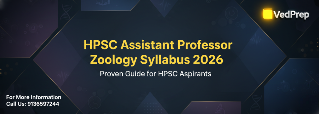 HPSC Assistant Professor Zoology Syllabus