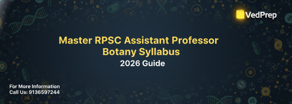 RPSC Assistant Professor Botany Syllabus
