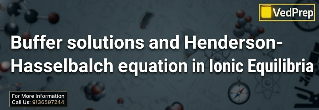 Buffer solutions and Henderson-Hasselbalch equation in Ionic Equilibria