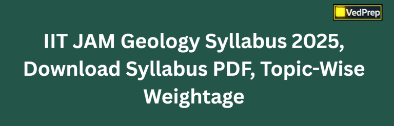 IIT JAM Geology Syllabus