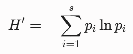 Shannon-Wiener Index