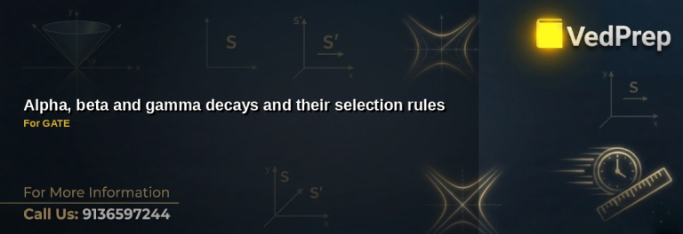 Alpha, beta and gamma decays and their selection rules explained – VedPrep exam preparation guide