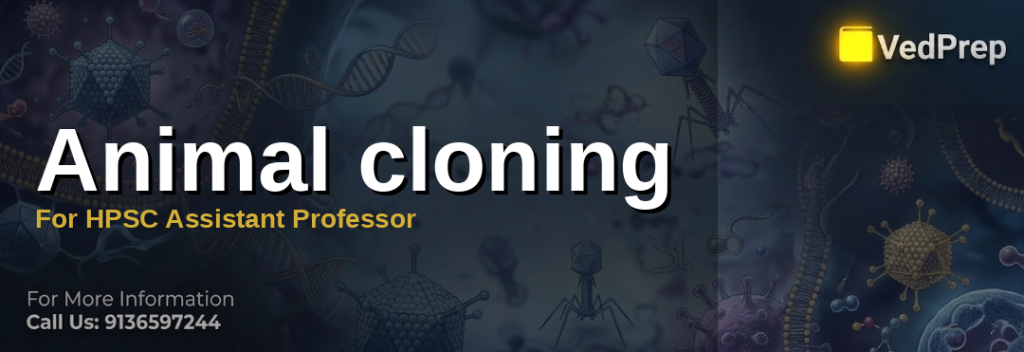 Scientist using advanced animal cloning techniques in a modern biotech lab