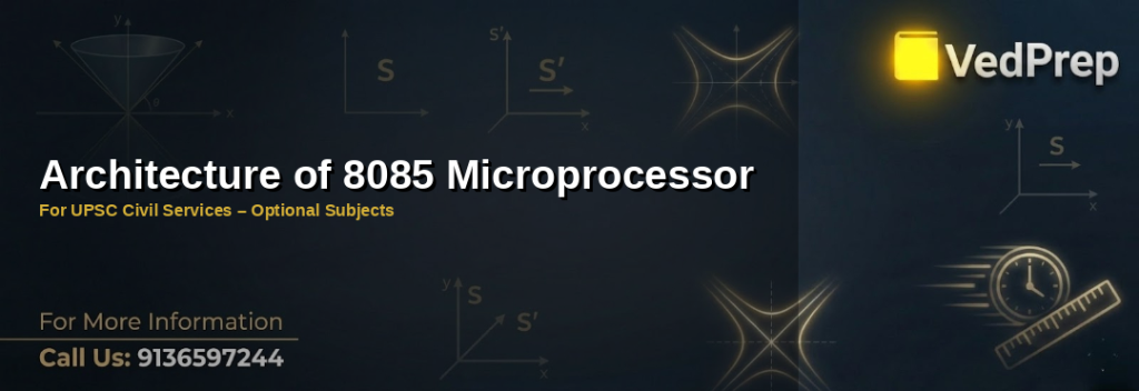 8085 microprocessor architecture diagram explaining its core components and data flow for UPSC exam preparation