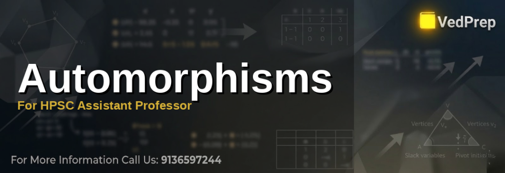 A mathematician analyzing symmetries and automorphisms in group theory for HPSC exams