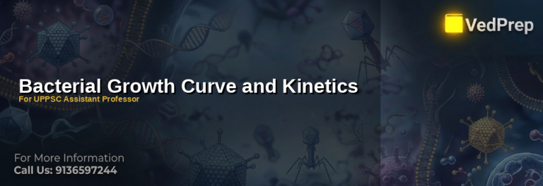 Graphic showing the four phases of bacterial growth kinetics with exponential curve and labeled phases