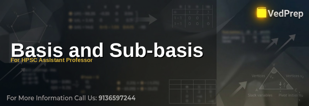 Understanding basis and sub-basis in topology for HPSC Assistant Professor exams