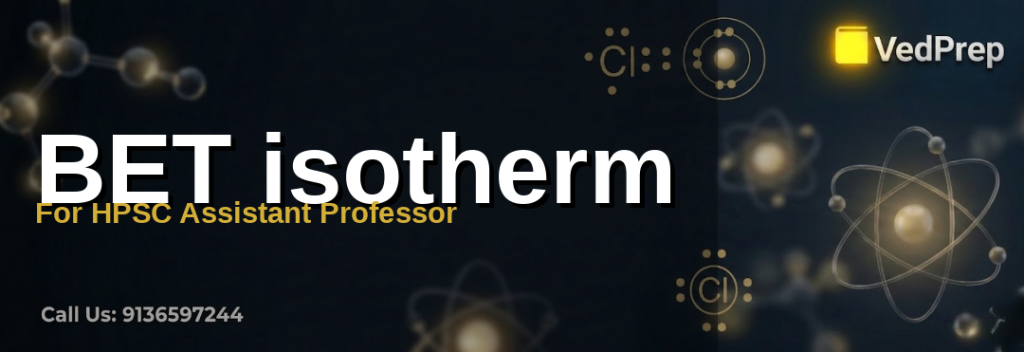 Understanding BET isotherm concepts for HPSC Assistant Professor exam preparation with detailed graphs and formulas