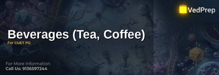 beverages ( tea, coffee) for CUET PG