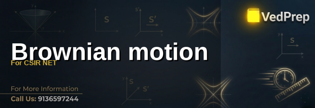 Brownian motion microscopic particles in fluid for CSIR NET exam preparation