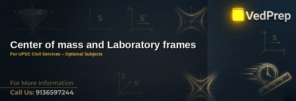 Understanding center of mass and laboratory frames for UPSC Physics optional subjects