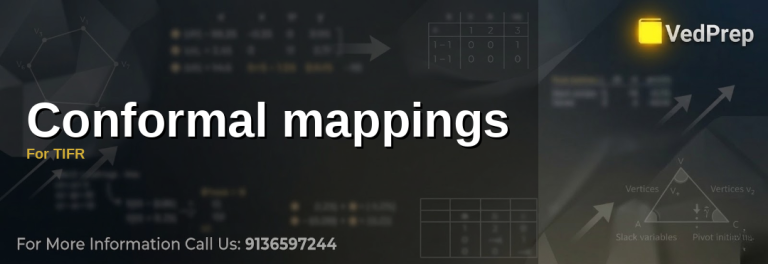 A mathematician analyzing conformal mappings techniques for TIFR exam preparation with complex plane visualizations