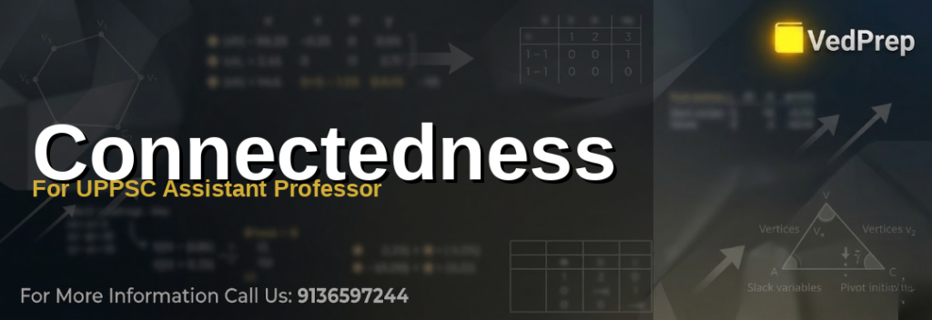 Connectedness For UPPSC Assistant Professor concept diagram showing connected and disconnected metric spaces