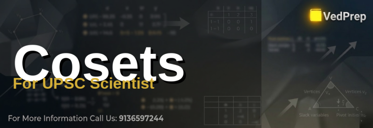 A mathematician analyzing cosets for upsc scientist with abstract algebra equations on a blackboard