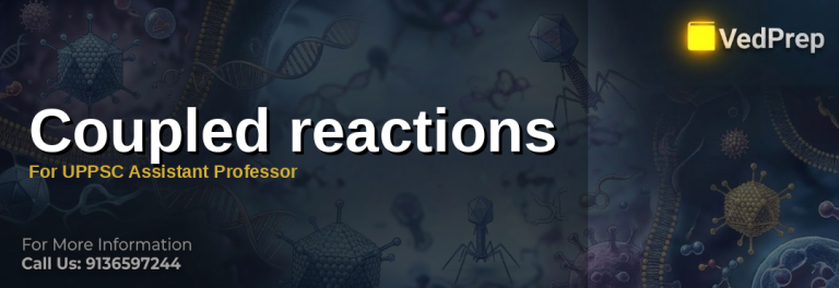 A detailed molecular diagram illustrating the energy transfer process in coupled reactions for biochemical processes