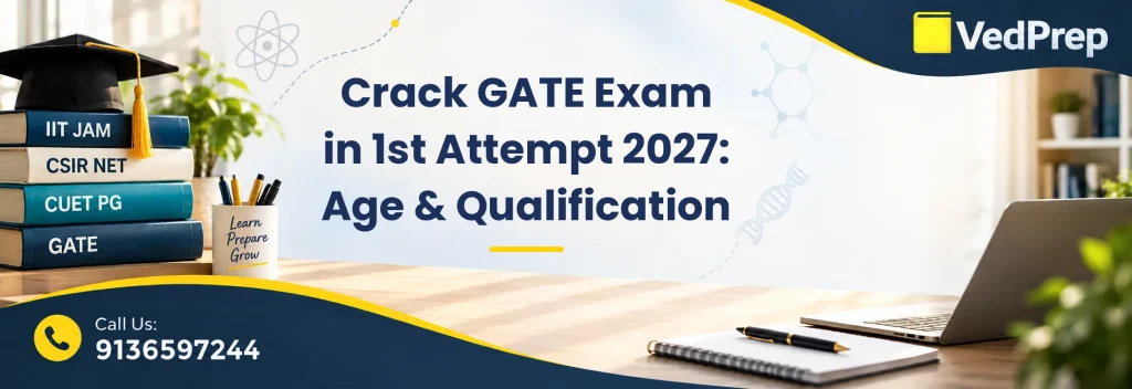 A focused student studying for crack gate exam with notes and a laptop, representing success strategies