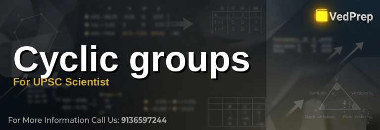 A mathematician analyzing cyclic groups for UPSC Scientist exam preparation with abstract algebra formulas on a blackboard
