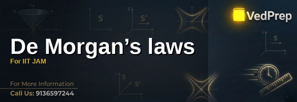 Visualizing De Morgan’s Laws for IIT JAM with Venn Diagrams and Set Theory Examples