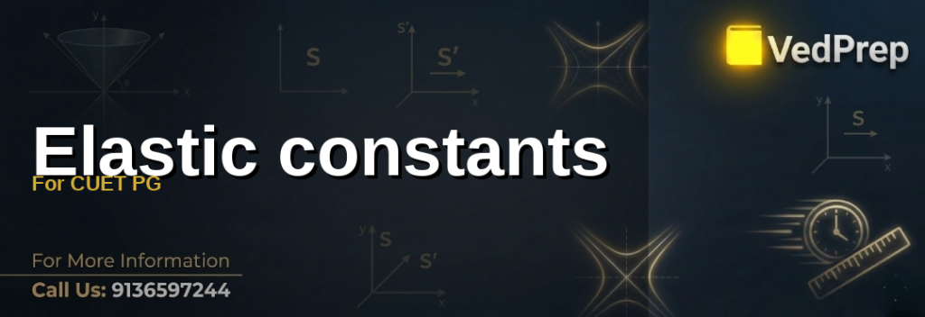 elastic constants for CUET PG explained – VedPrep exam preparation guide