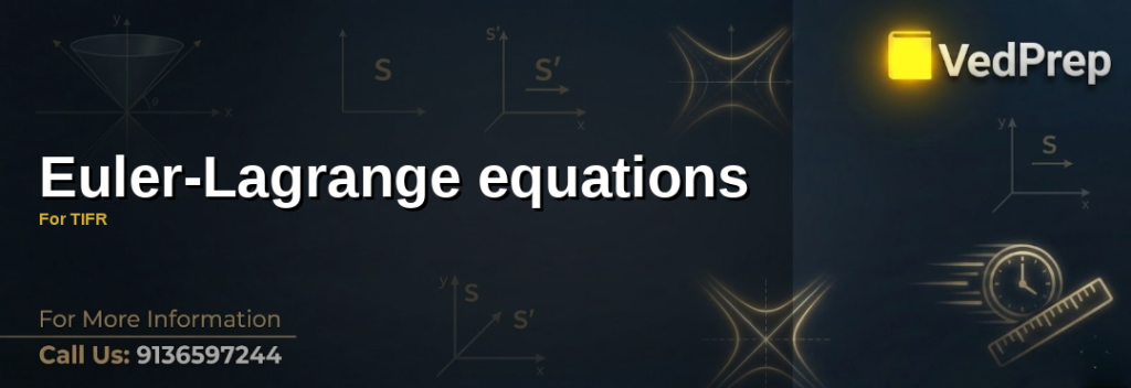 A physicist solving Euler-Lagrange equations for TIFR exams with VedPrep’s step-by-step guide