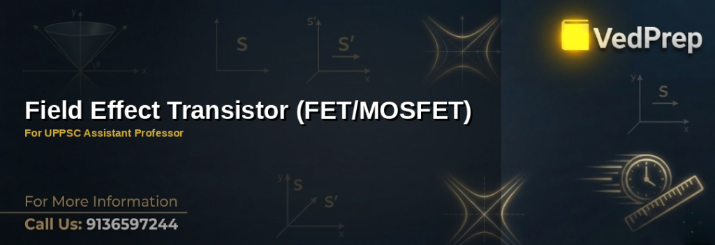 Diagram of MOSFET and FET structure and working principles for UPPSC Assistant Professor exam preparation