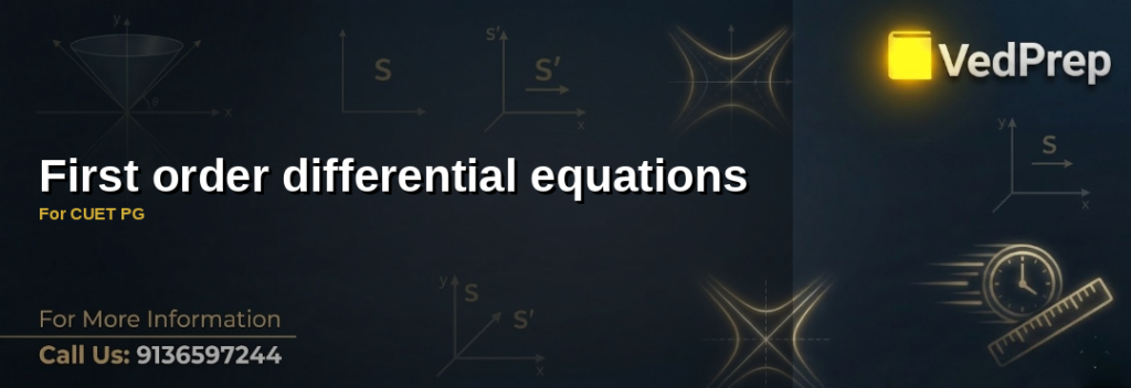 A student solving first order differential equations with a focus on CUET PG preparation
