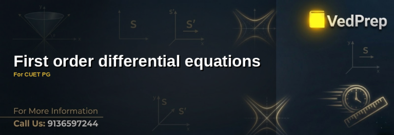 A student solving first order differential equations with a focus on CUET PG preparation