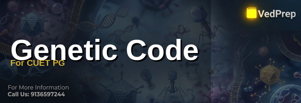 Genetic code mastery for CUET PG biology preparation with codon translation chart