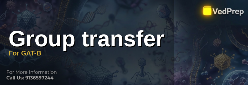 A detailed molecular diagram illustrating group transfer reactions in biochemistry for GAT-B preparation
