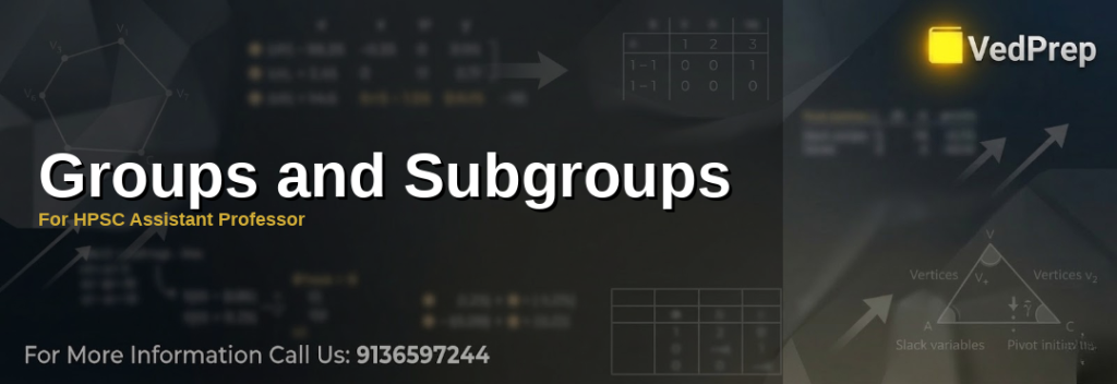 Group theory basics illustration showing abstract algebra concepts for HPSC exam preparation