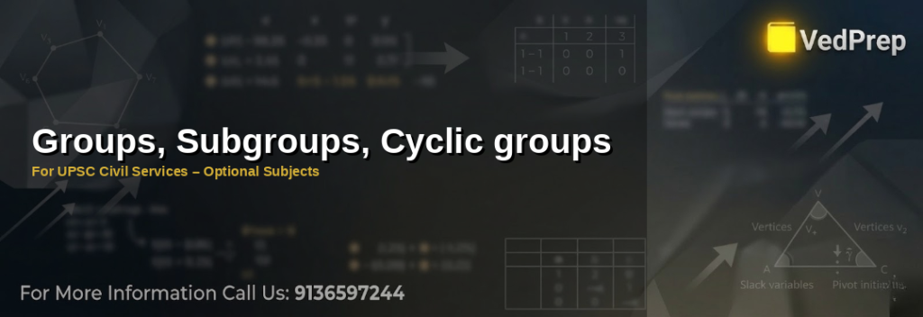 groups subgroups cyclic groups explained – VedPrep exam preparation guide