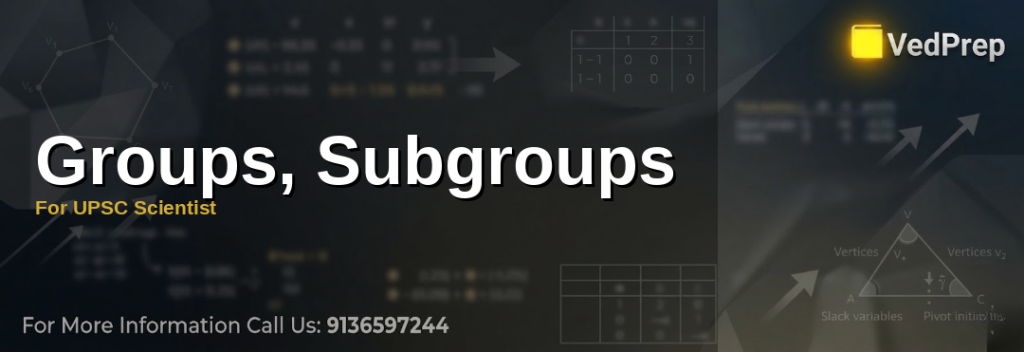 Groups and subgroups in abstract algebra for UPSC Scientist exam preparation