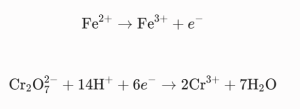 half-reactions