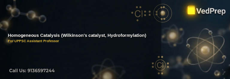 A detailed diagram explaining homogeneous catalysis with Wilkinson's catalyst and hydroformylation for UPPSC preparation