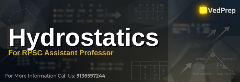 A detailed diagram illustrating hydrostatics principles with pressure distribution in fluids at rest