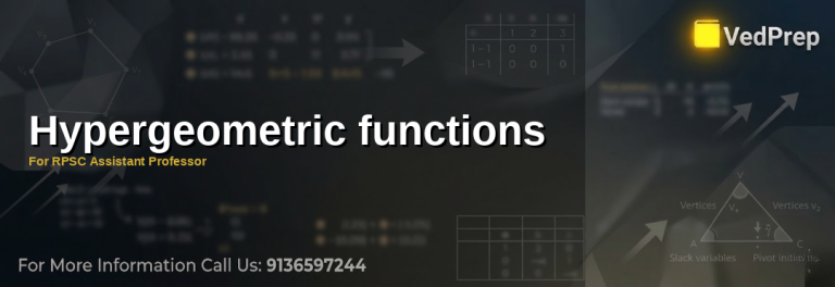 A detailed infographic explaining the importance of hypergeometric functions for RPSC Assistant Professor exam preparation