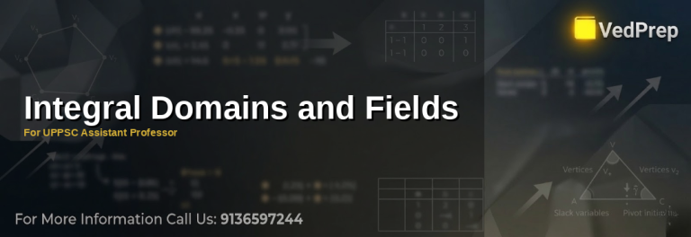 Diagram showing the relationship between integral domains and fields with examples