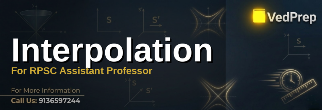 A detailed graph illustrating numerical interpolation techniques for estimating values between data points in RPSC Assistant Professor exams
