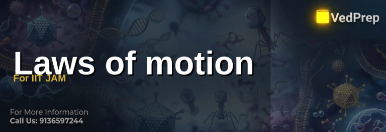 Diagram illustrating Newton's laws of motion with examples for IIT JAM physics preparation