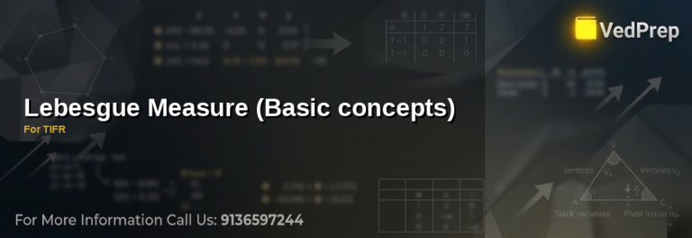 Lebesgue measure basics illustrated with mathematical formulas and set theory diagrams