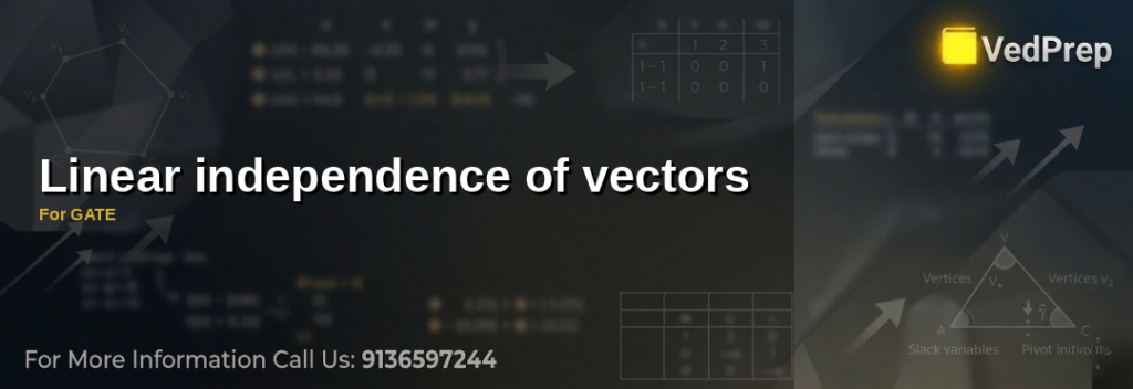 Linear independence of vectors