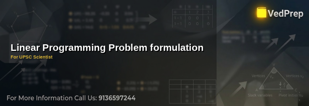 A scientist analyzing linear programming formulation graphs for UPSC Scientist exam preparation