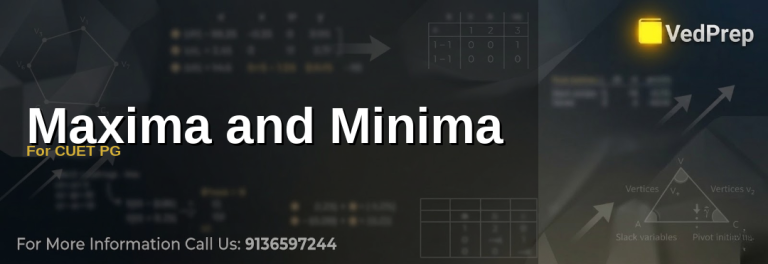 A detailed graph showing maxima and minima points for maxima and minima for CUET PG preparation