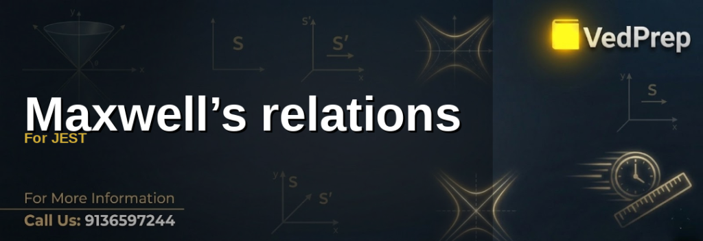 A detailed infographic explaining Maxwell’s relations for JEST with thermodynamic equations and diagrams