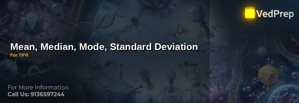 A detailed infographic explaining mean median mode standard deviation with visual data distribution examples