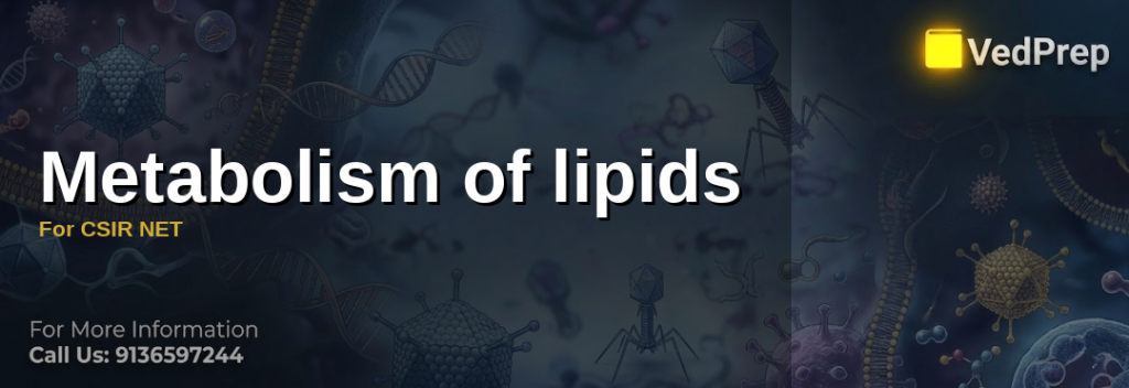 Metabolism of lipids For CSIR NET
